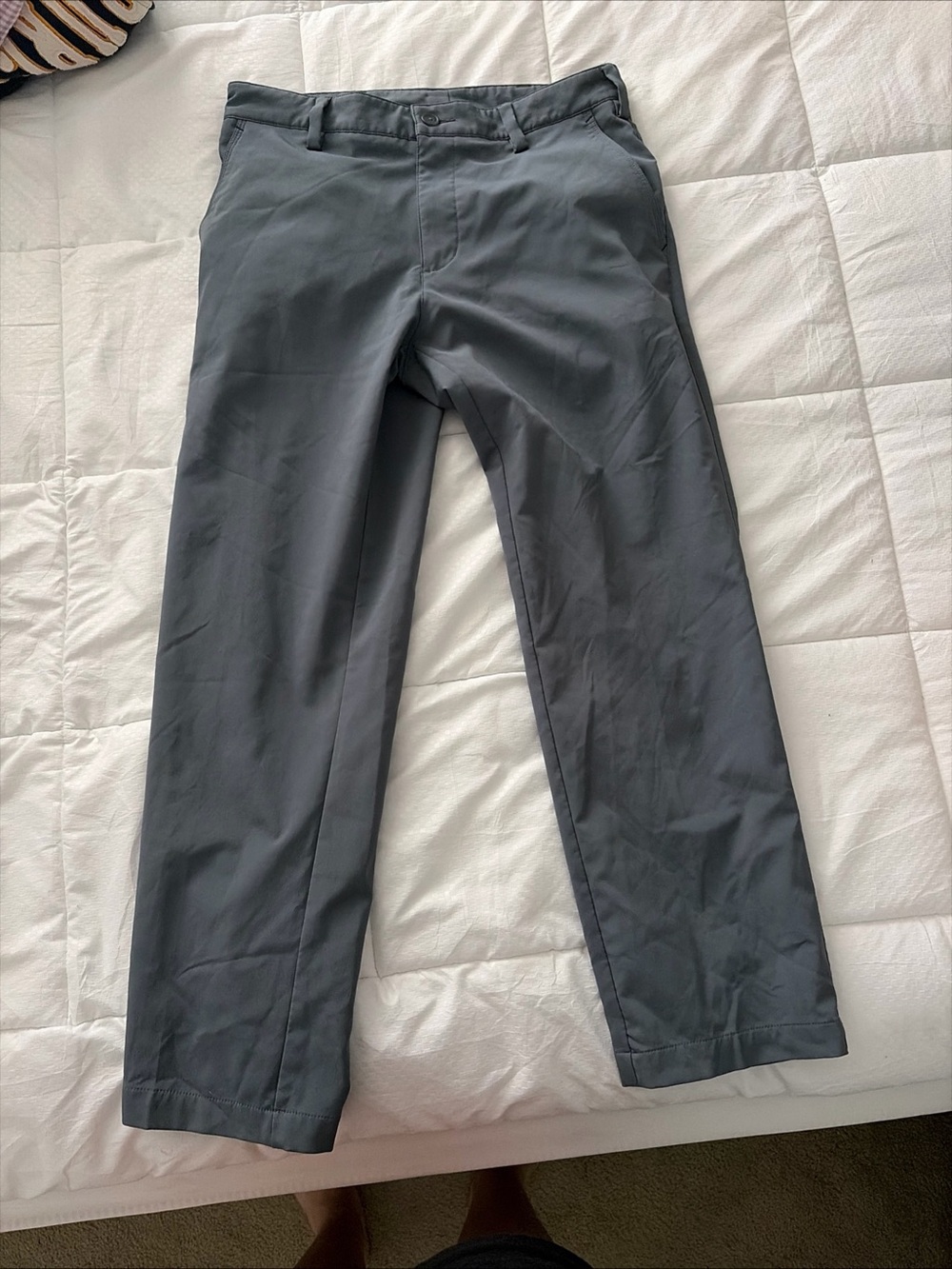 Men's Adidas Gray Classic Straight-Leg Golf Pants 31x27